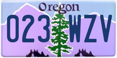 OR license plate 023WZV
