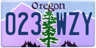 OR license plate 023WZY