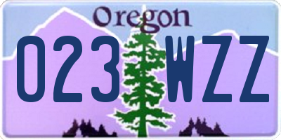 OR license plate 023WZZ