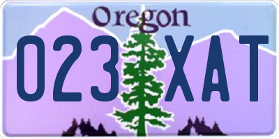 OR license plate 023XAT