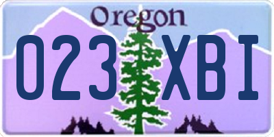 OR license plate 023XBI