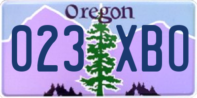 OR license plate 023XBO