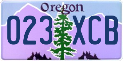 OR license plate 023XCB