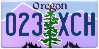 OR license plate 023XCH