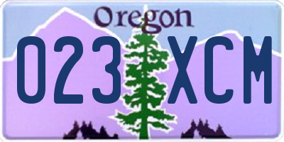 OR license plate 023XCM