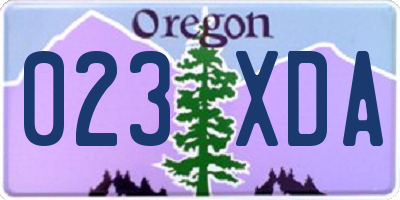 OR license plate 023XDA