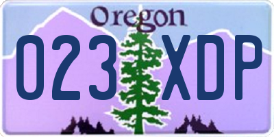 OR license plate 023XDP