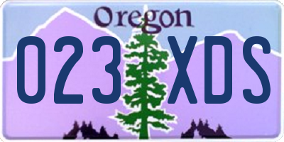 OR license plate 023XDS
