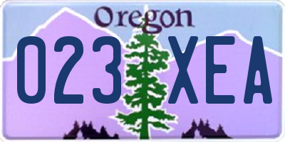 OR license plate 023XEA