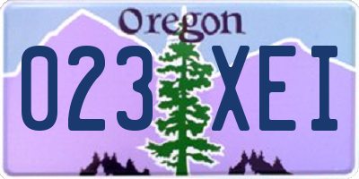 OR license plate 023XEI