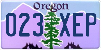 OR license plate 023XEP