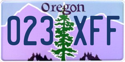 OR license plate 023XFF