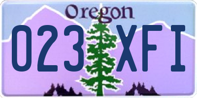 OR license plate 023XFI