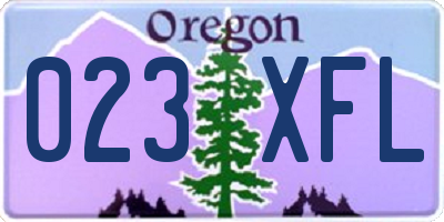 OR license plate 023XFL