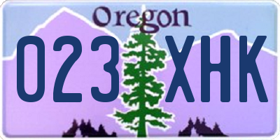 OR license plate 023XHK