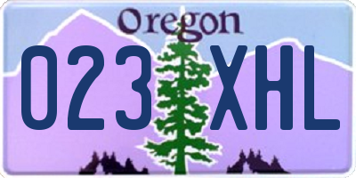 OR license plate 023XHL