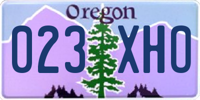 OR license plate 023XHO