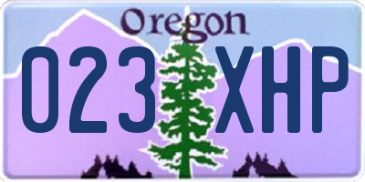 OR license plate 023XHP