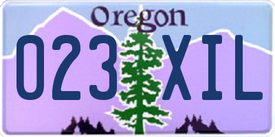 OR license plate 023XIL