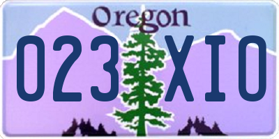 OR license plate 023XIO