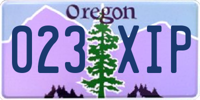 OR license plate 023XIP