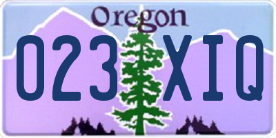 OR license plate 023XIQ