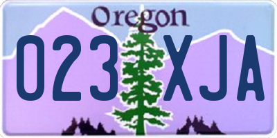 OR license plate 023XJA