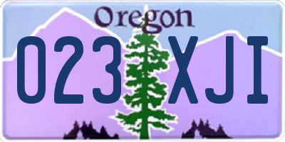 OR license plate 023XJI