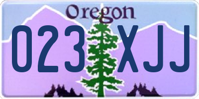 OR license plate 023XJJ