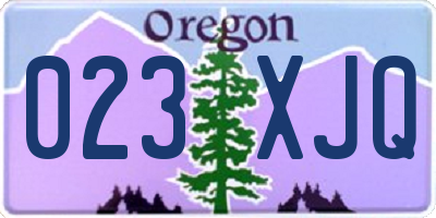 OR license plate 023XJQ