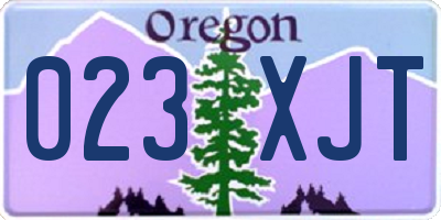 OR license plate 023XJT