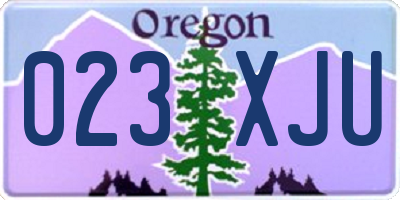 OR license plate 023XJU
