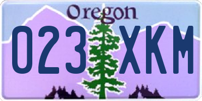 OR license plate 023XKM