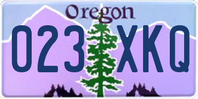 OR license plate 023XKQ