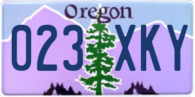 OR license plate 023XKY