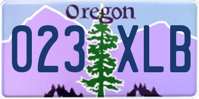 OR license plate 023XLB