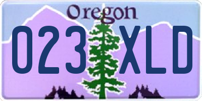 OR license plate 023XLD