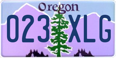 OR license plate 023XLG