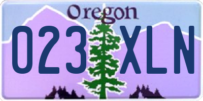 OR license plate 023XLN
