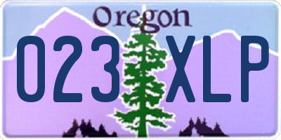 OR license plate 023XLP