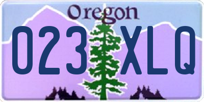 OR license plate 023XLQ