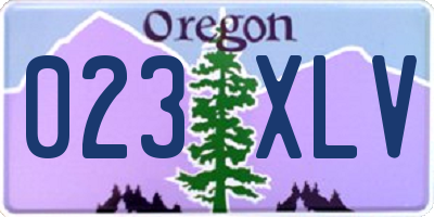 OR license plate 023XLV