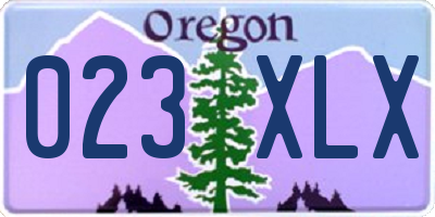 OR license plate 023XLX