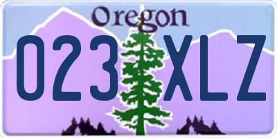 OR license plate 023XLZ