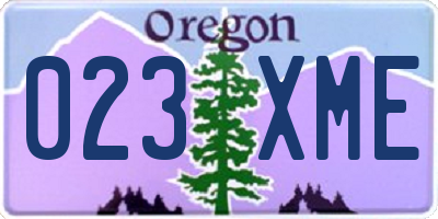 OR license plate 023XME