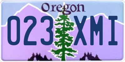 OR license plate 023XMI