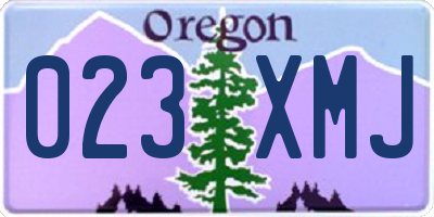 OR license plate 023XMJ