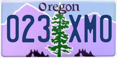 OR license plate 023XMO