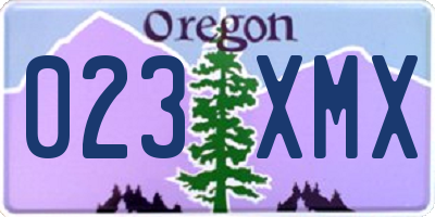 OR license plate 023XMX