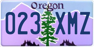 OR license plate 023XMZ